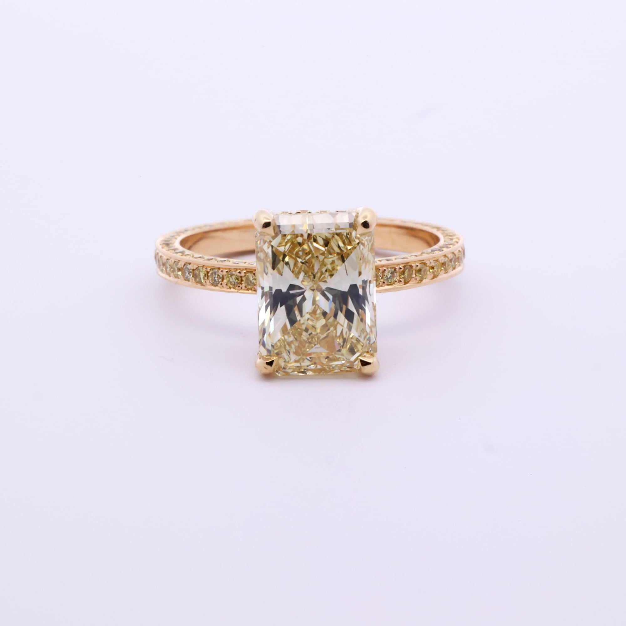 Honey Rectangular Diamond Ring