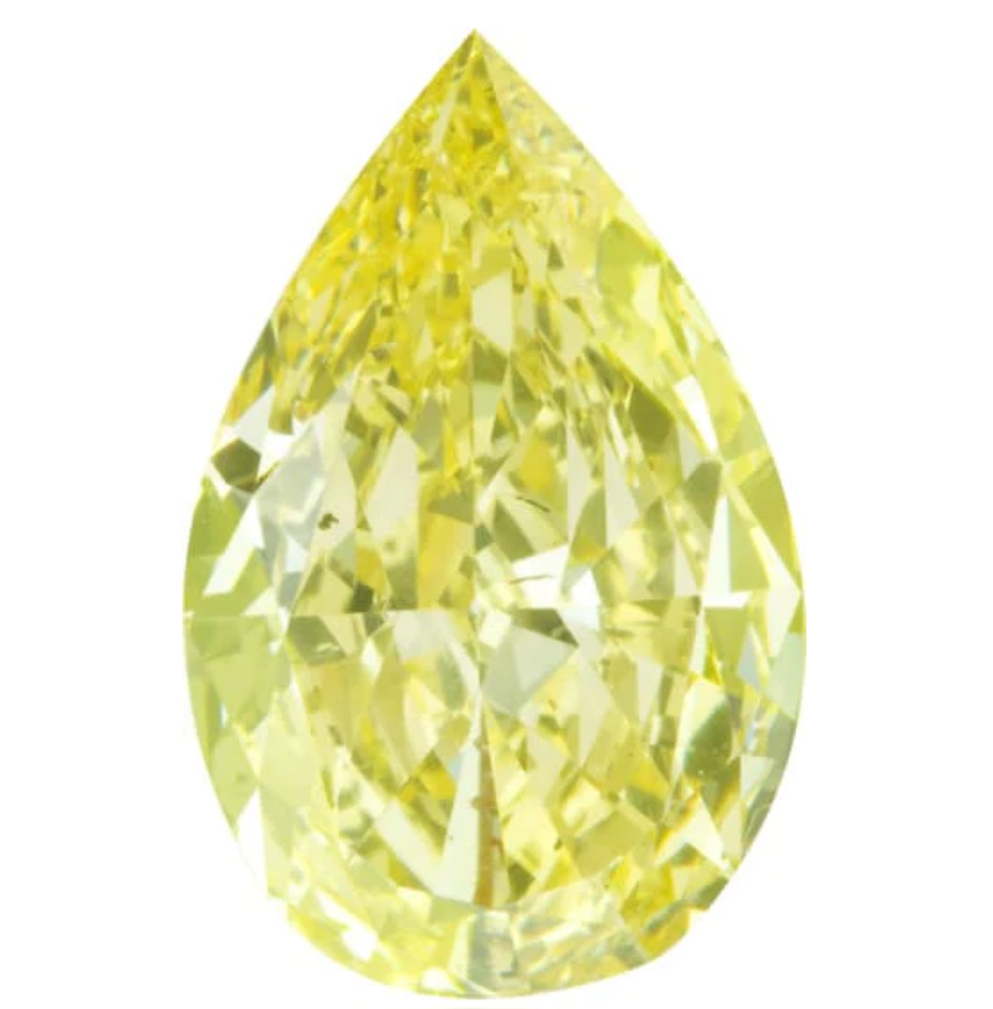 Pear Cut Fancy Intense Yellow Argyle diamond