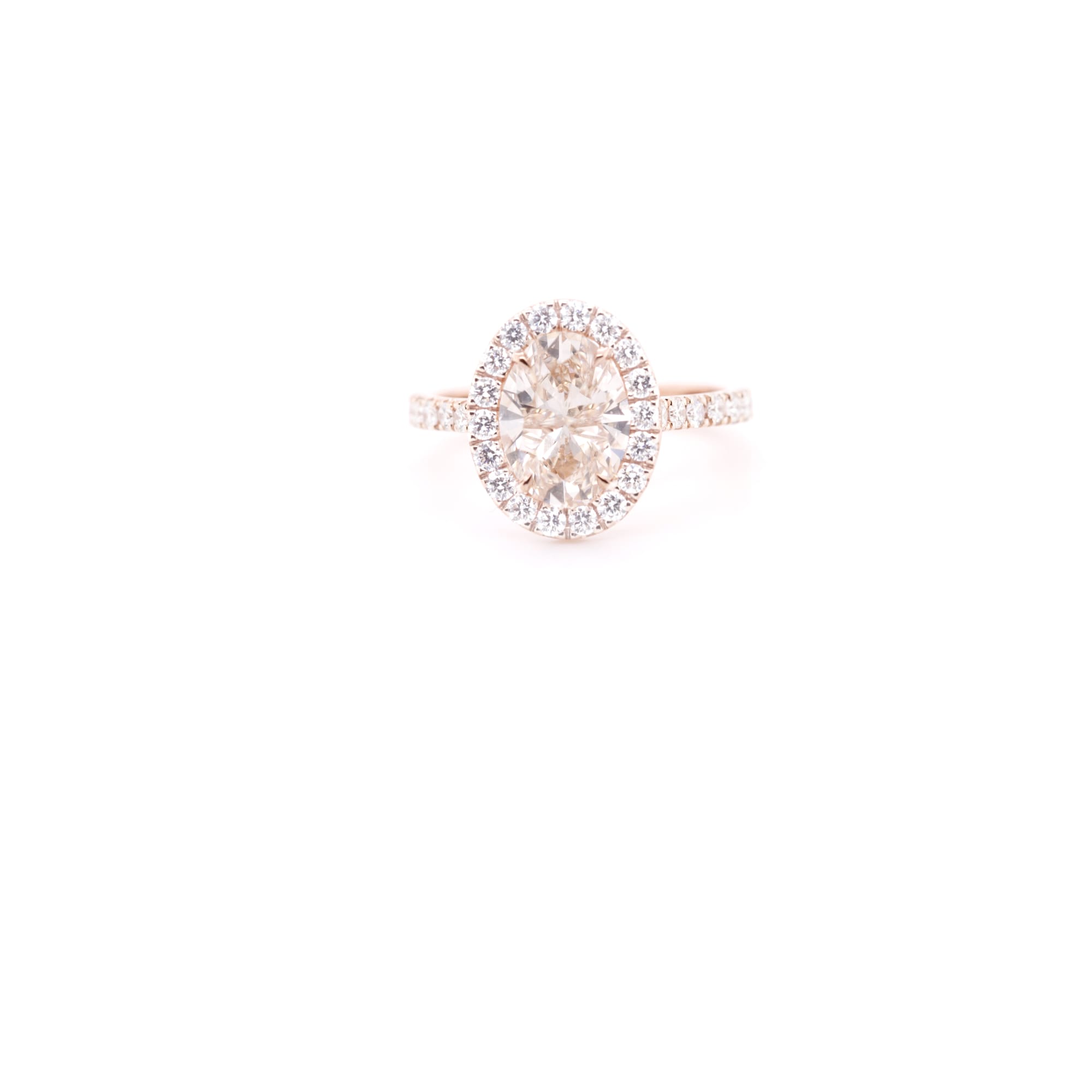 Oval Champagne Diamond Engagement Ring