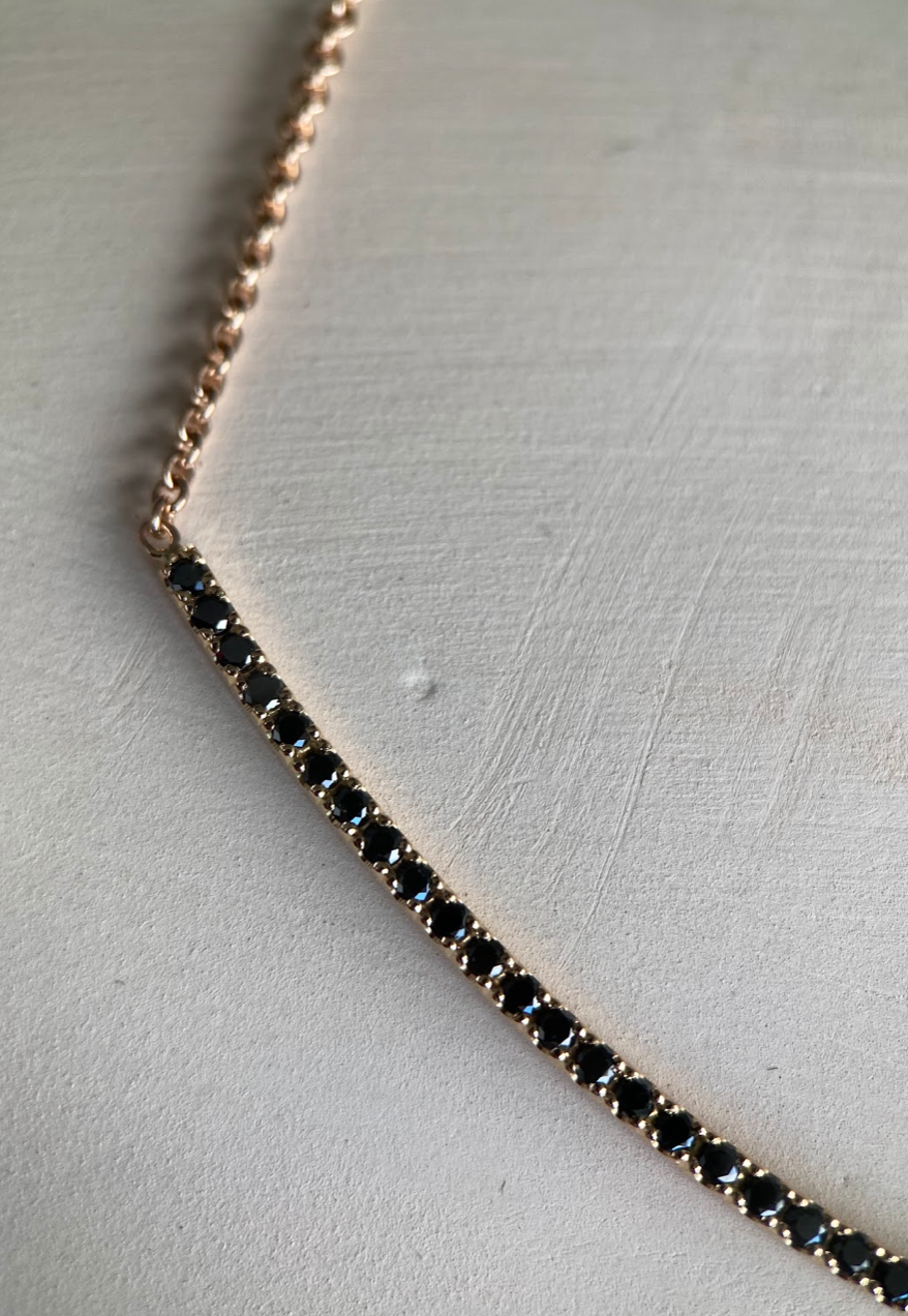 Custom Black Diamond Necklace.