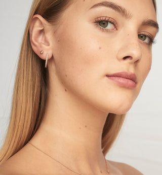 Champagne The Line Hoop Earrings