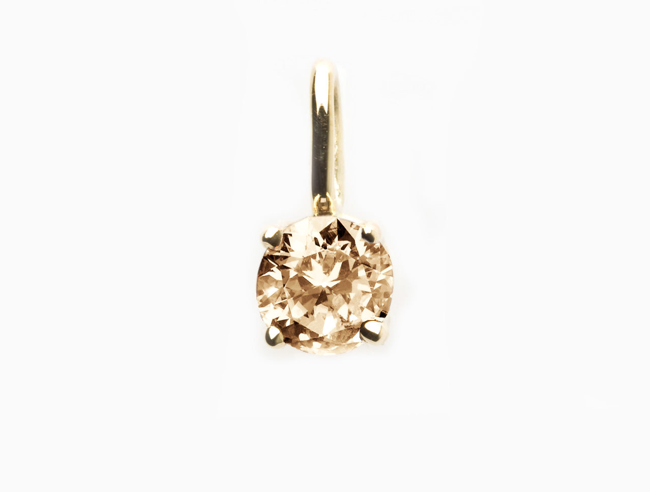 Custom-made Champagne diamond pendant.