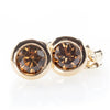 Chocolate Diamond Bezel Set Studs