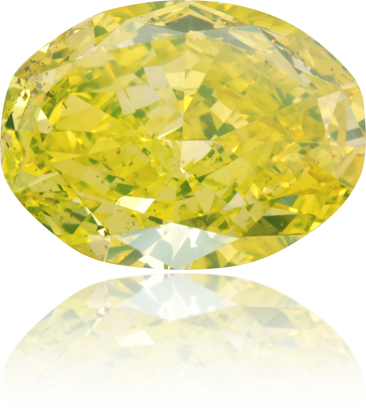 Natural Green Diamond Oval 3.52 ct Polished