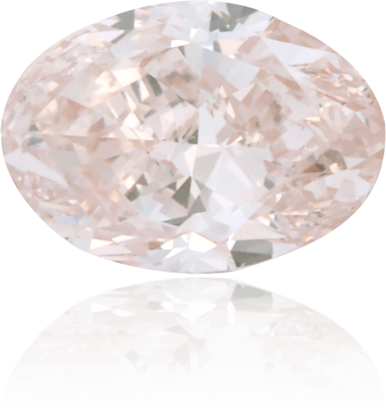 Natural Pink Diamond Oval 0.91 ct Polished