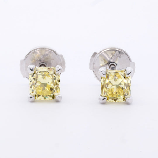 Intense Yellow Diamond Earrings