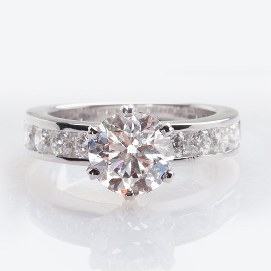 White Diamond Engagement Ring