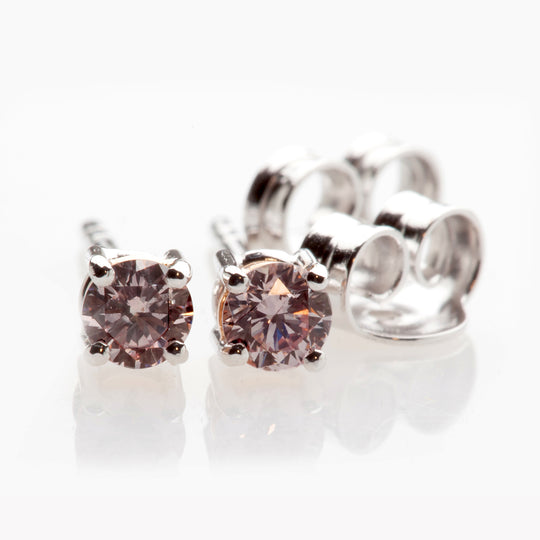 Light Pink Diamond Earrings