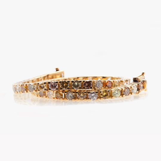 Rainbow Diamond Prong-Set Bracelet