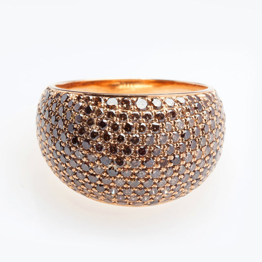 Chocolate Diamonds Ring Pave-set