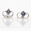 Greyish Blue Diamond Studs