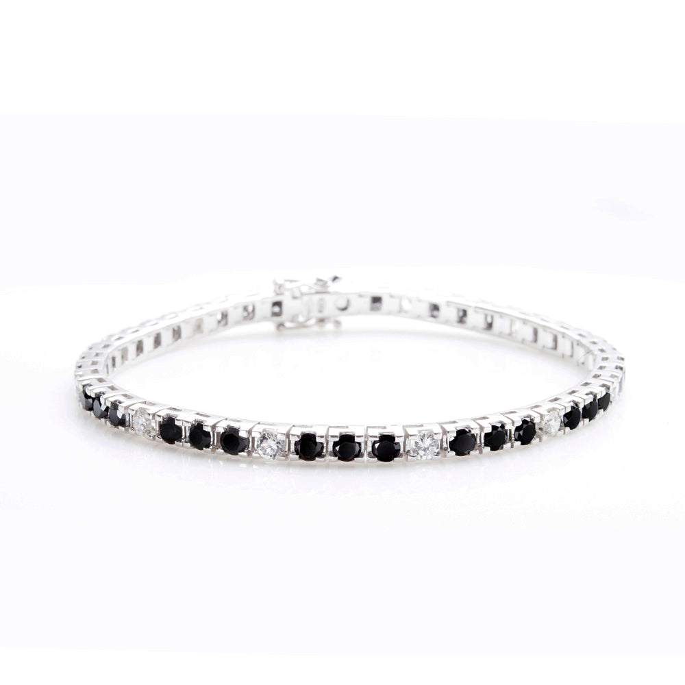 Black and White Eternity Bracelet