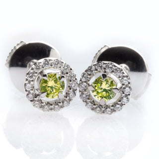 Green Diamond Earrings