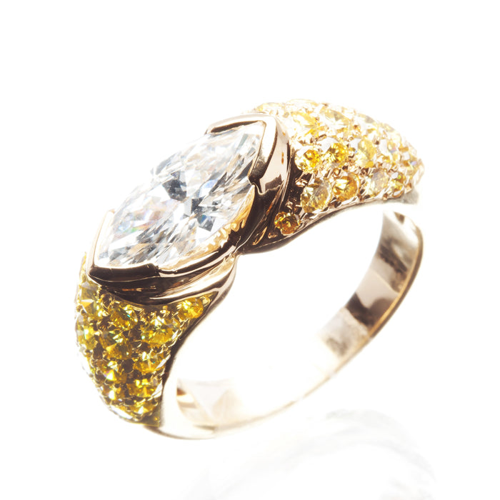 Marquise White Diamond Ring