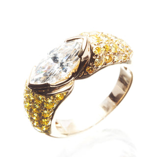 Marquise White Diamond Ring