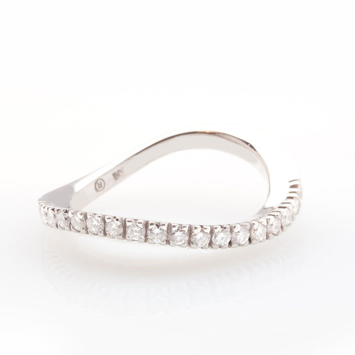 Twisted White Diamond Ring