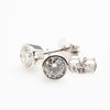White Diamonds Set in Platinum Earrings