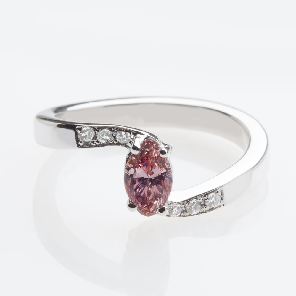 Marquise Cut Pink Diamond Ring