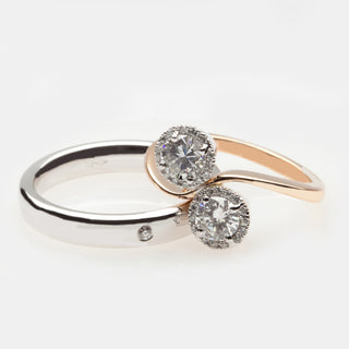 Ying Yang Styled Diamond Ring
