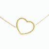 Yellow Diamonds Heart Necklace