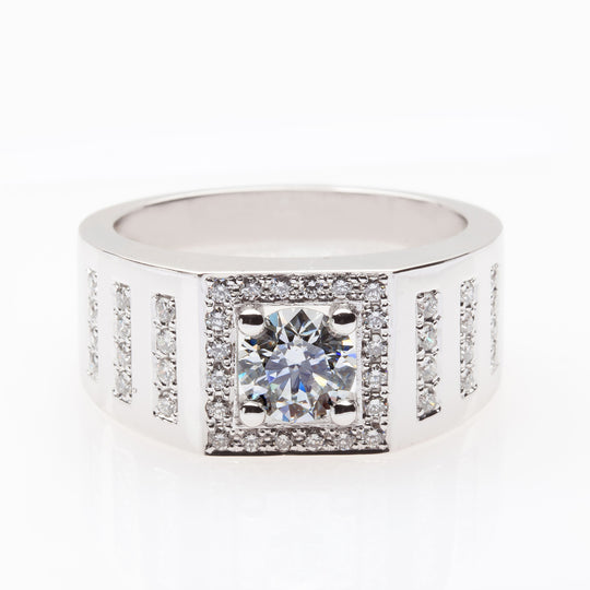 Light Blue Men's Diamond Ring