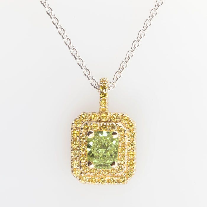 Lime Green Diamond Pendant
