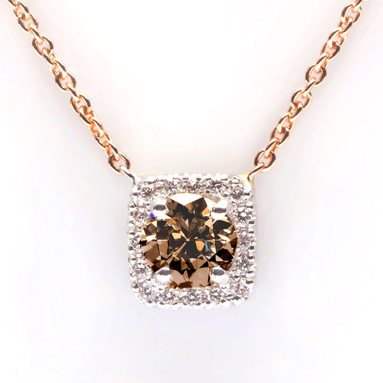 Chocolate Color Diamond Gold Pendant