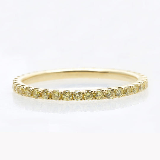 Yellow Diamonds Eternity Band