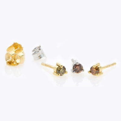 Men Natural Colored Diamonds Earrings