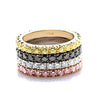 Eternity Rings With Multicolored Diamonds