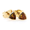 Cognac Trillion Diamond Earrings