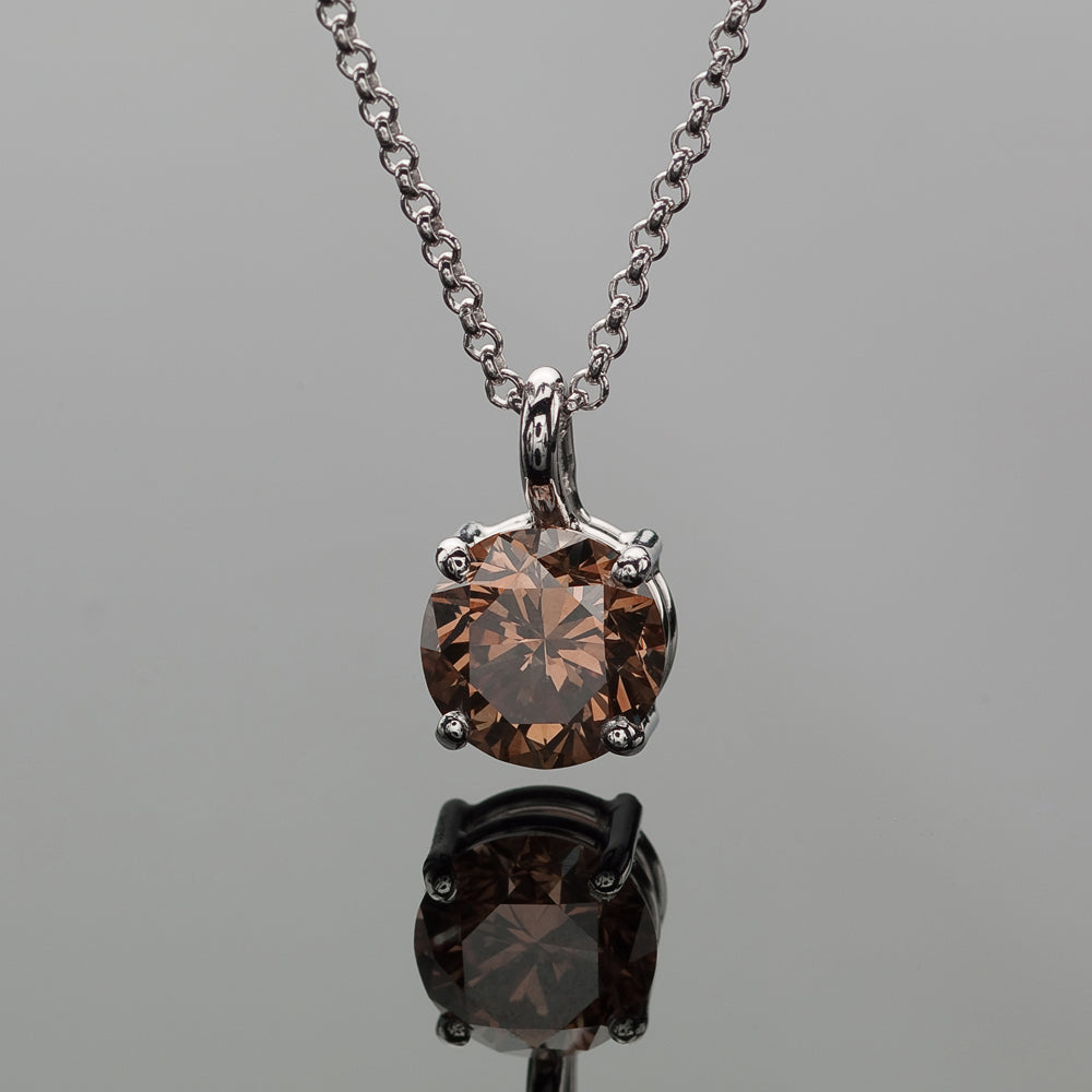Chocolate diamond pendant necklace Clearance