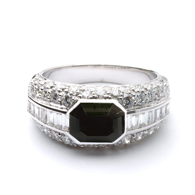 Men's Black Diamond Engagement Ring