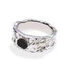 Rough Black Diamond Textured Ring