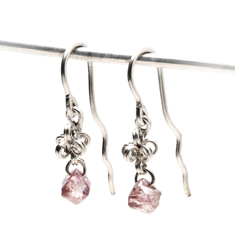 Rough Pink Diamond Earrings
